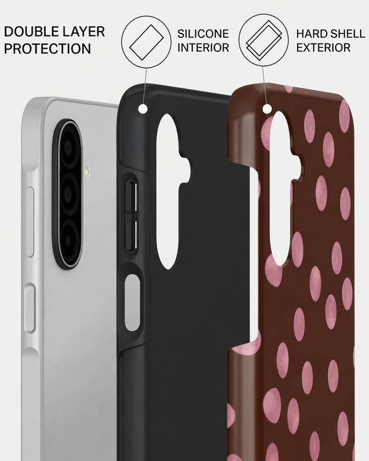 Galaxy A17 Brown Dot Case