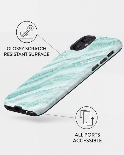 Mint Marble iPhone 12 Mini Case
