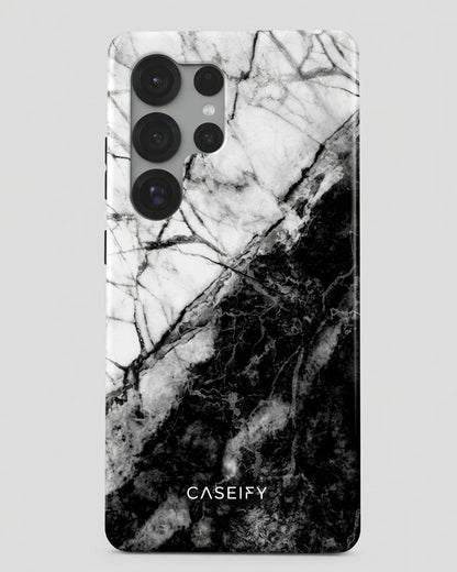 Black White Marble Case for Samsung Galaxy S25 Ultra