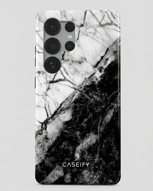 Black White Marble Case for Samsung Galaxy S25 Ultra