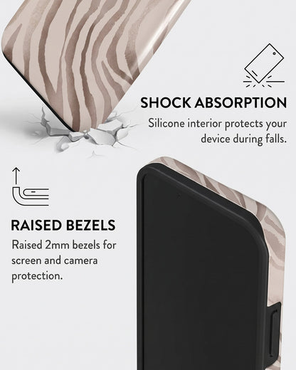 Rose Gold Zebra Print iPhone 13 mini Case