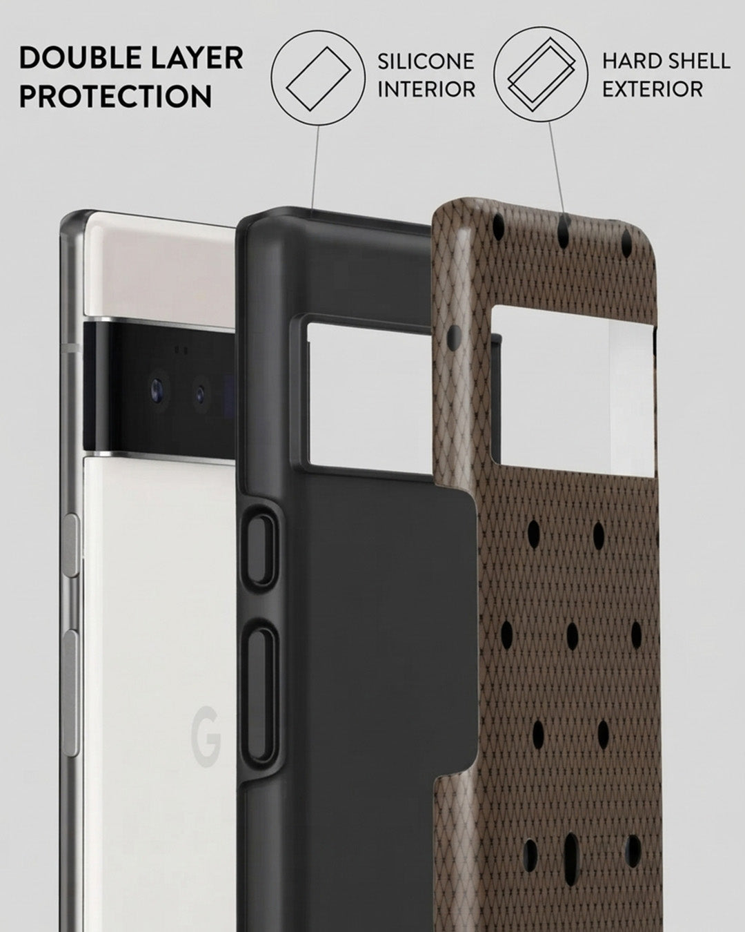 Brown Dotted Pixel 6 Pro Case