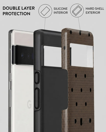 Brown Dotted Pixel 6 Pro Case