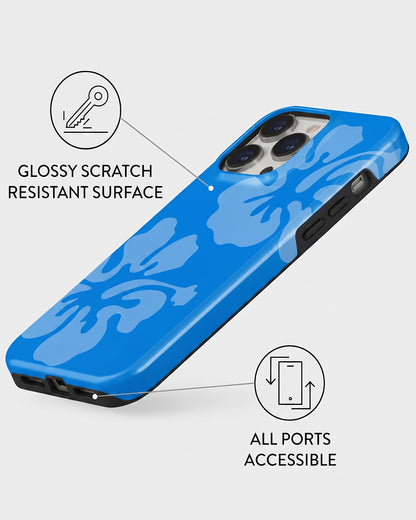 Blue Hibiscus iPhone 13 Pro Max Case