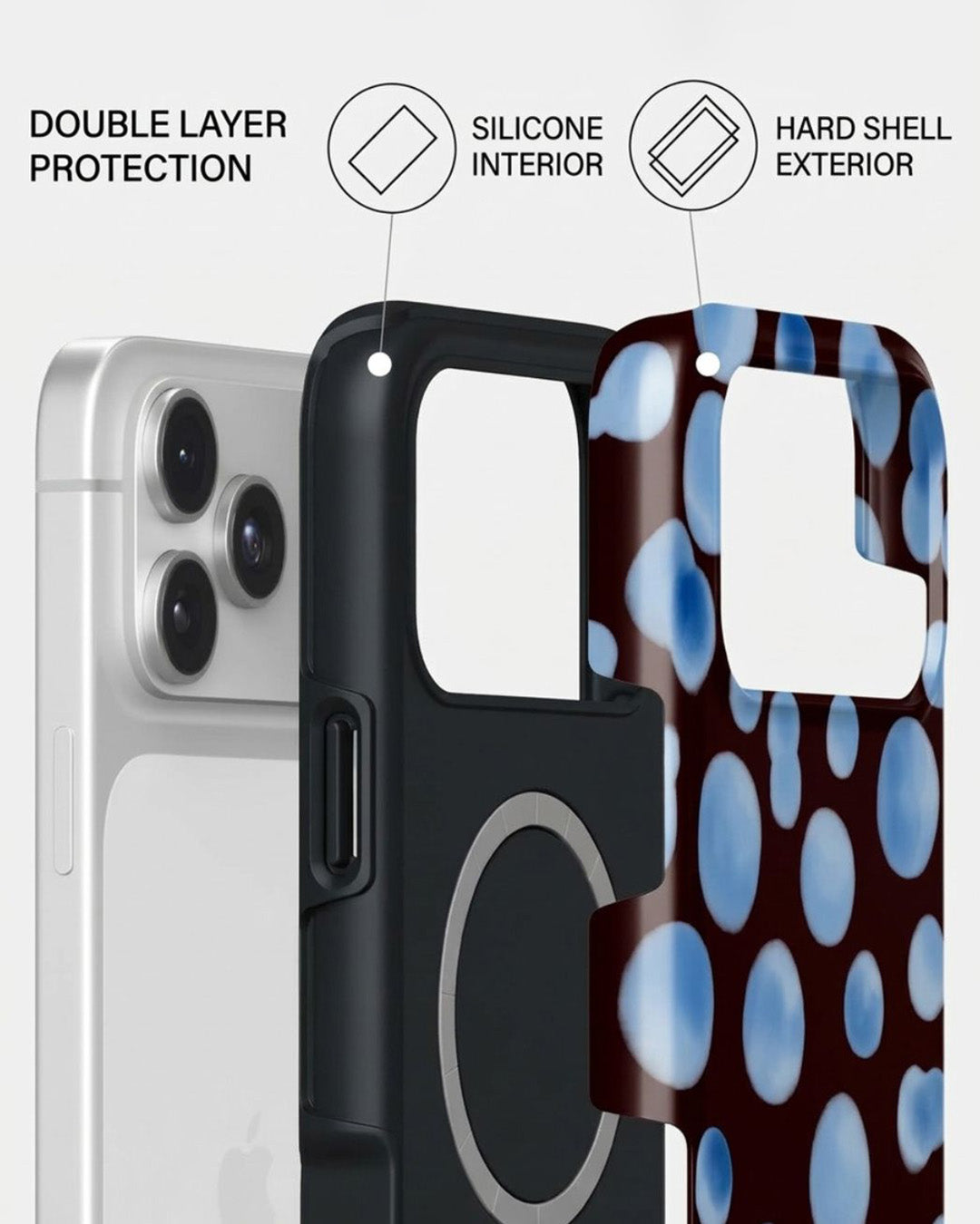 Blue Polka Dot iPhone 17 Pro Max Case