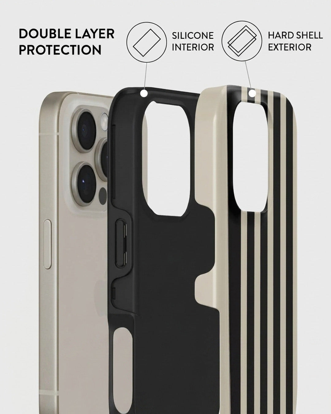 Navy Ribbed Stripe iPhone 16 Pro Case
