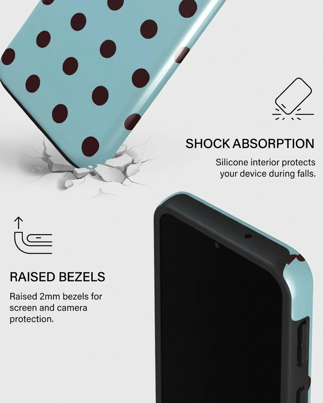 Mint Polka Dot Samsung Galaxy A25 Case