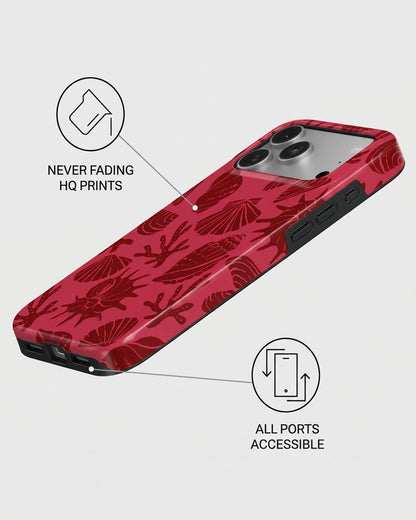 Red Coastal Shell iPhone 18 Pro Case