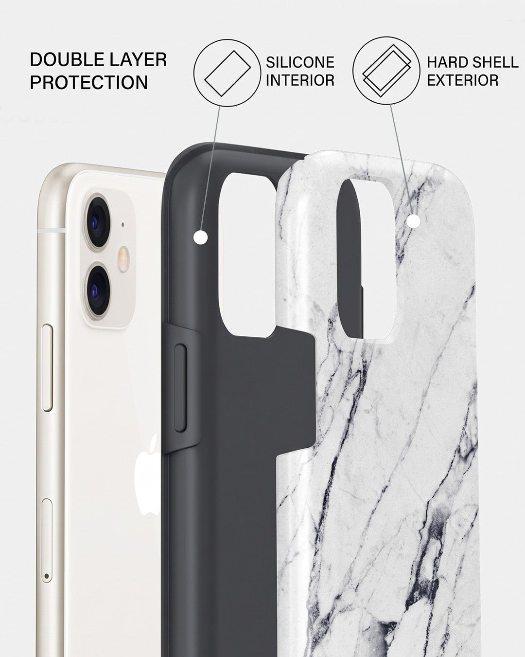 White Marble iPhone 11 Case