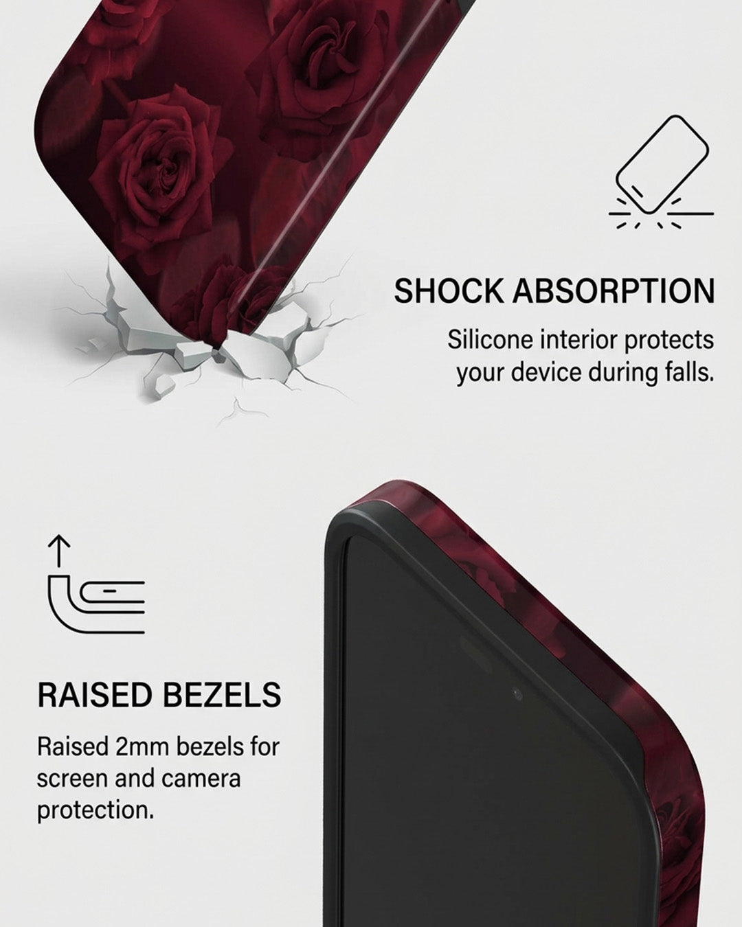 Dark Red Rose iPhone 18 Pro Max Case