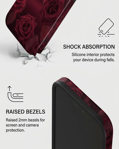 Dark Red Rose iPhone 18 Pro Max Case