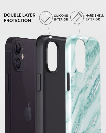 Mint Marble iPhone 12 Mini Case