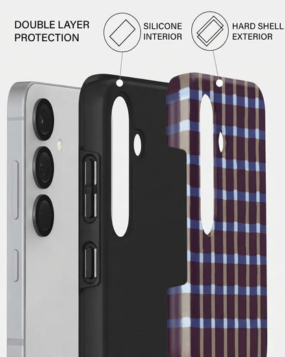 Plaid Check Case for Samsung Galaxy S25