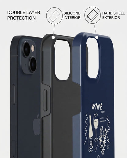 Wine & Dine Sketch iPhone 15 Plus Case