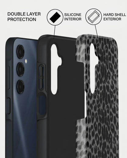 Grey Leopard Print Samsung Galaxy A16 Case