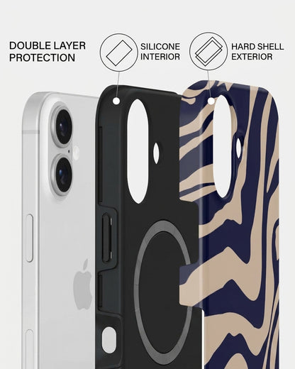 Navy Swirl iPhone 16 Plus Case
