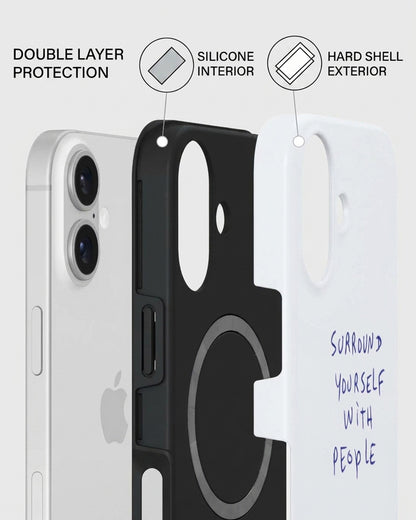 Surround Yourself Quote iPhone 17 Case