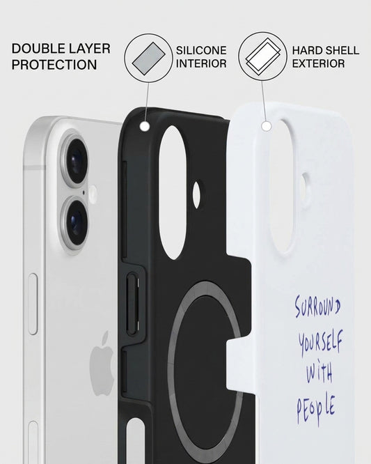 Surround Yourself Quote iPhone 17 Case