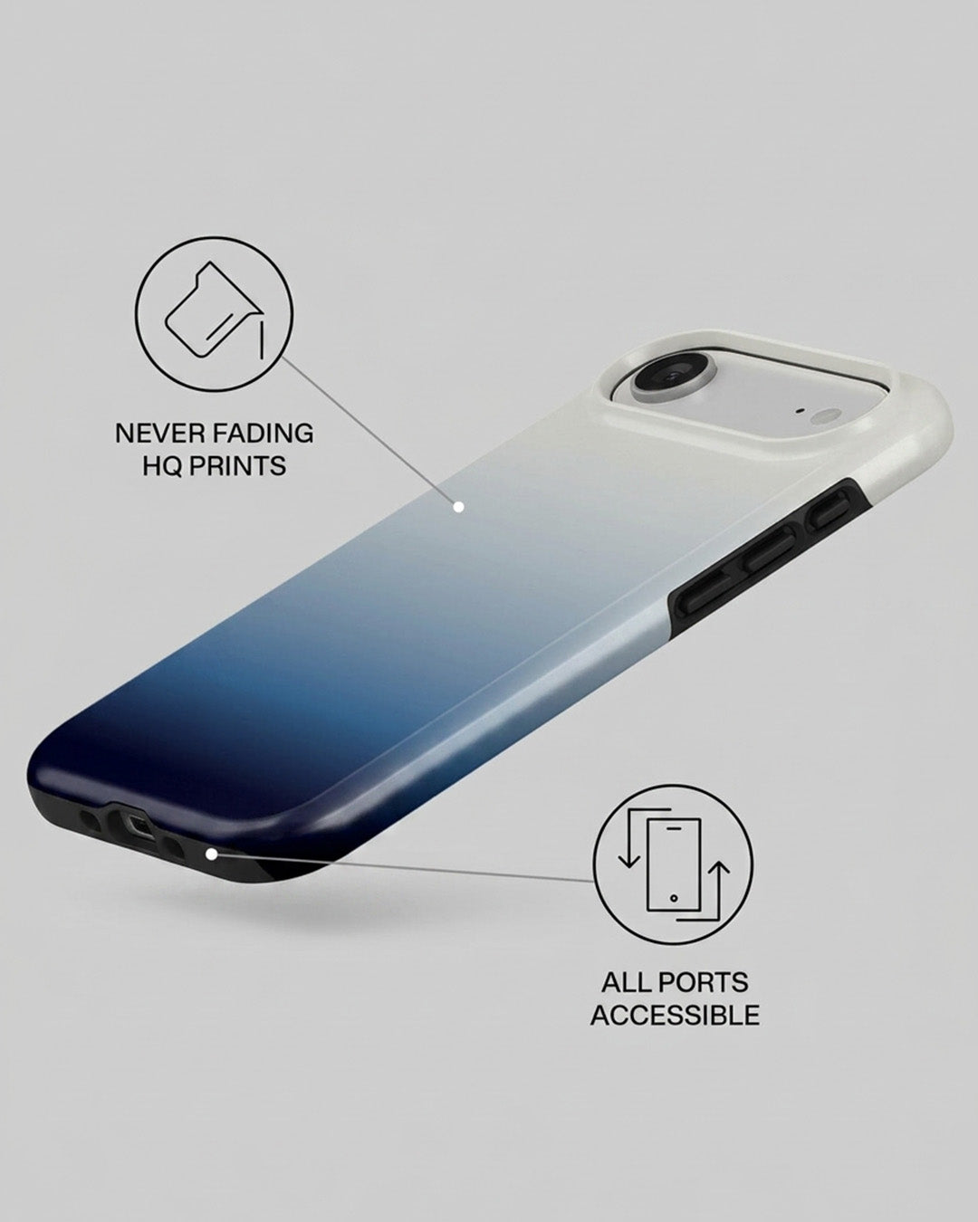Grey to Navy Ombre iPhone Air Case