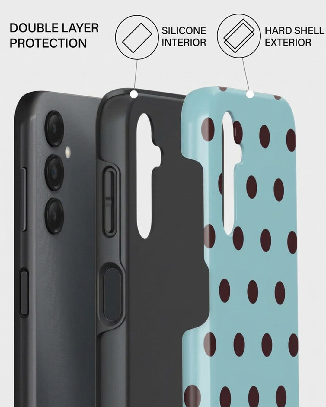 Mint Polka Dot Samsung Galaxy A25 Case
