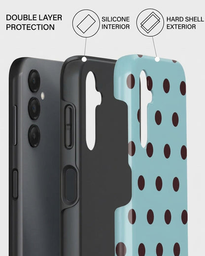 Mint Polka Dot Samsung Galaxy A25 Case