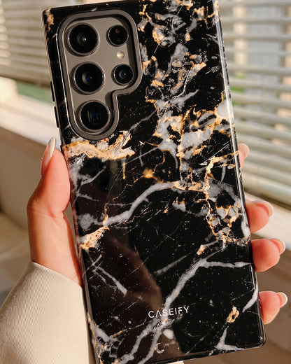 Galaxy S24 Ultra Black Marble Case