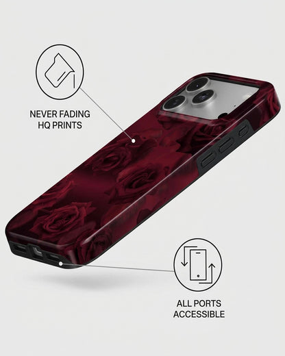 Dark Red Rose iPhone 18 Pro Max Case