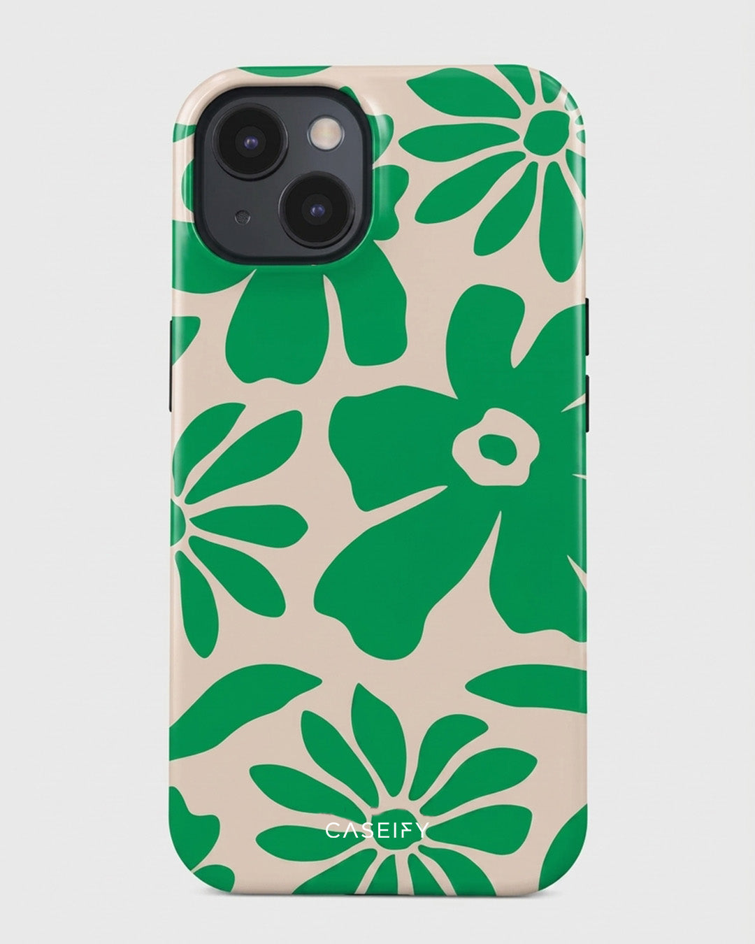 Green Retro Floral iPhone 13 Case