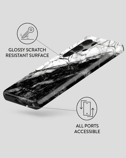 Black White Marble Case for Samsung Galaxy S25 Ultra