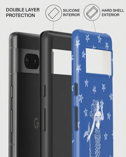 Blue Mermaid Starfish Glossy Google Pixel 7 Case