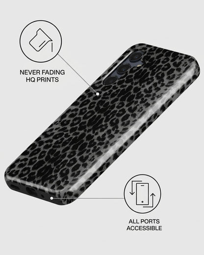 Grey Leopard Print Samsung Galaxy A16 Case