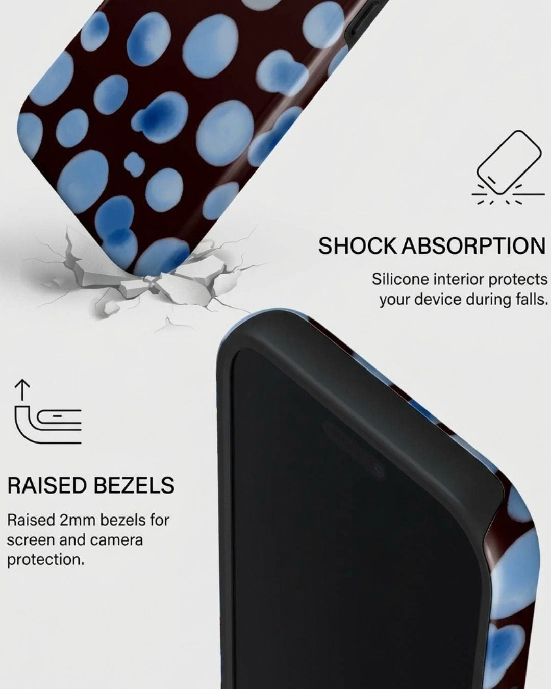 Blue Polka Dot iPhone 17 Pro Max Case