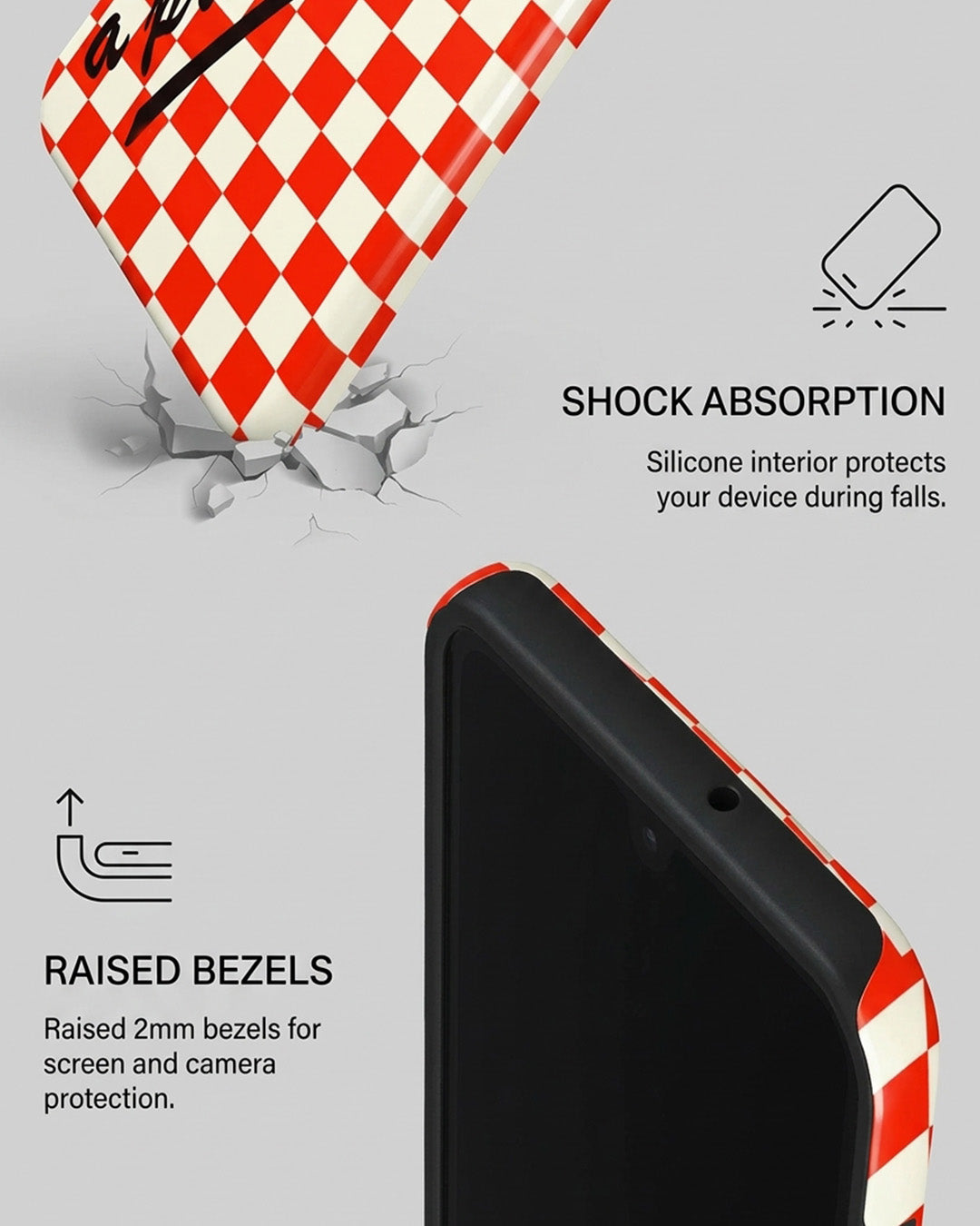 Galaxy A26 5G Red Checkered Case