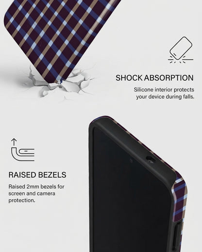 Plaid Check Case for Samsung Galaxy S25