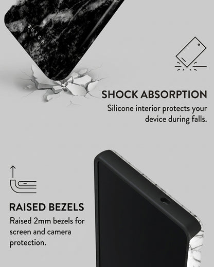 Black White Marble Case for Samsung Galaxy S25 Ultra