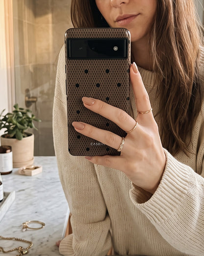 Brown Dotted Pixel 6 Pro Case