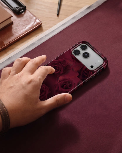 Dark Red Rose iPhone 18 Pro Max Case