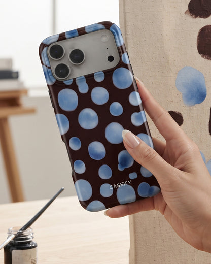Blue Polka Dot iPhone 17 Pro Max Case
