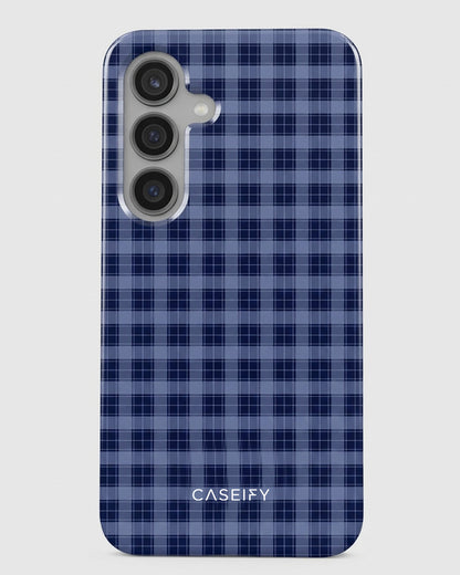 Samsung Galaxy S24 FE Navy Plaid Case