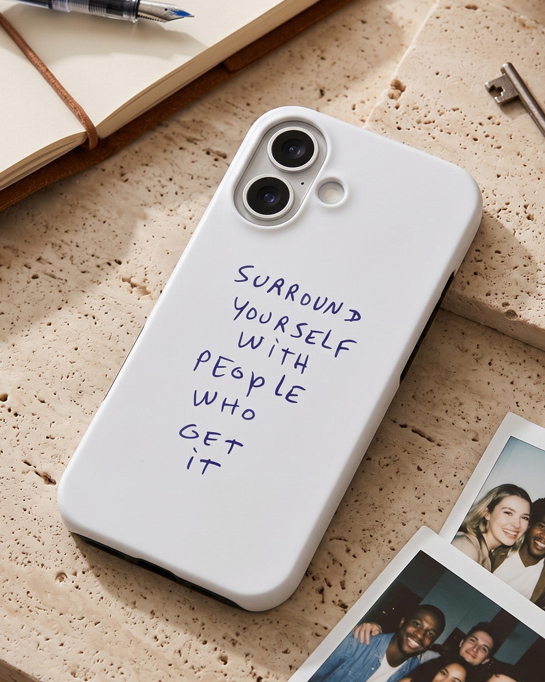 Surround Yourself Quote iPhone 17 Case