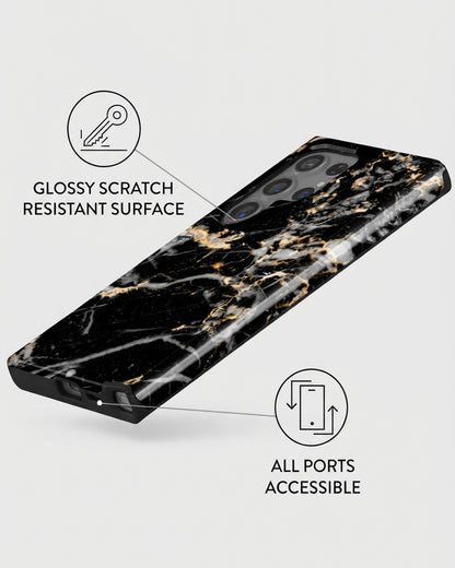 Galaxy S24 Ultra Black Marble Case