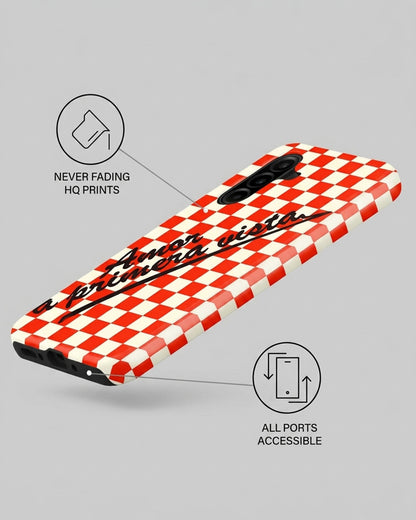 Galaxy A26 5G Red Checkered Case
