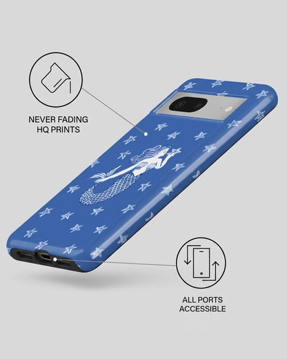 Blue Mermaid Starfish Glossy Google Pixel 7 Case