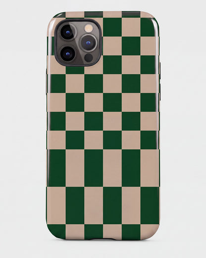 Green Checkerboard iPhone 12 Pro Case