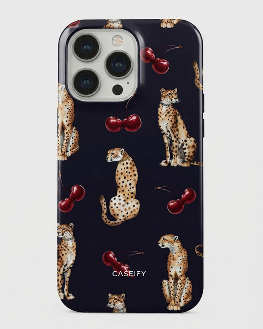 Cheetah & Cherries iPhone 14 Pro Case