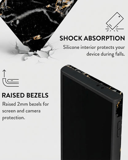 Galaxy S24 Ultra Black Marble Case