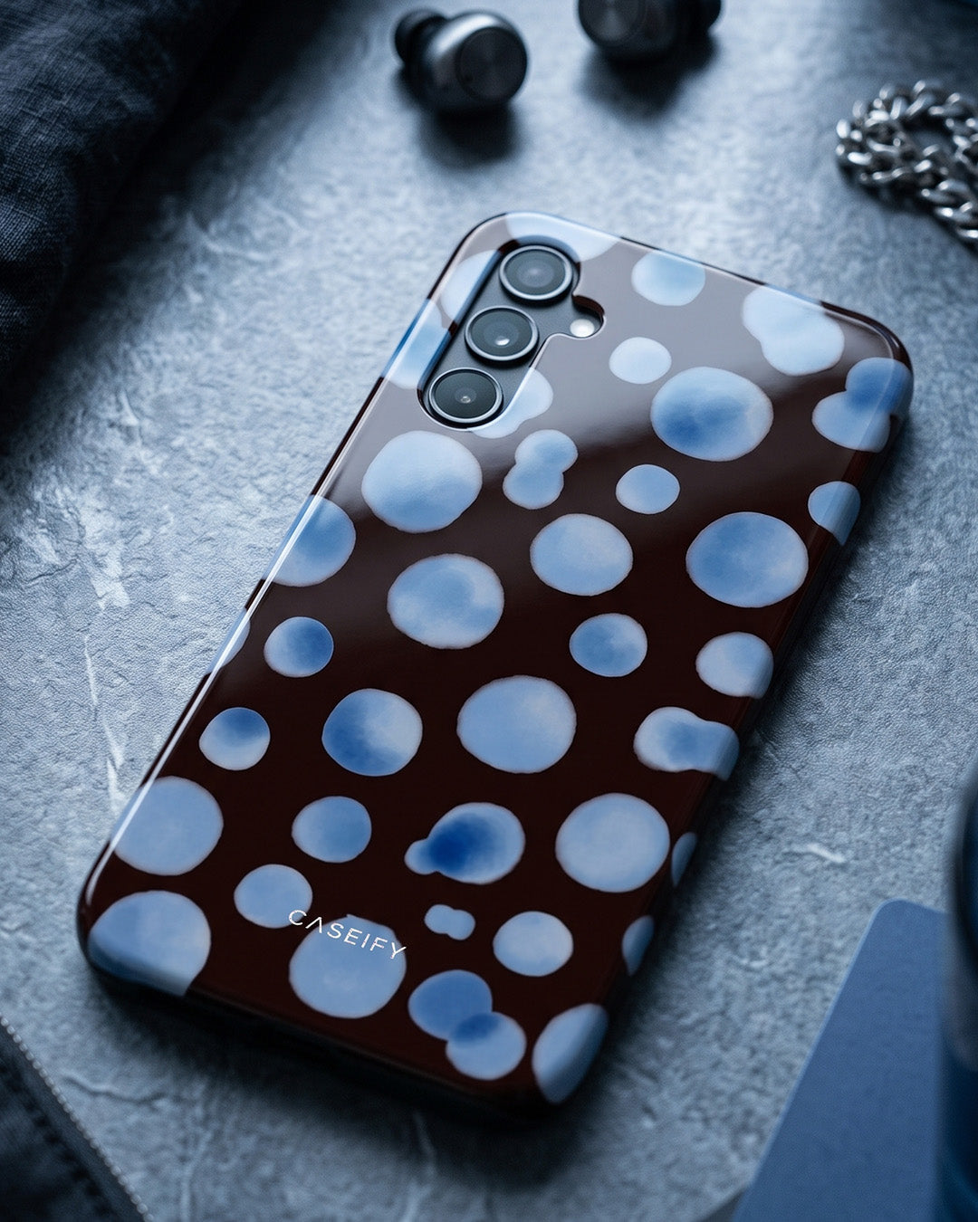 Blue Bubble Dot Samsung Galaxy A25 Case