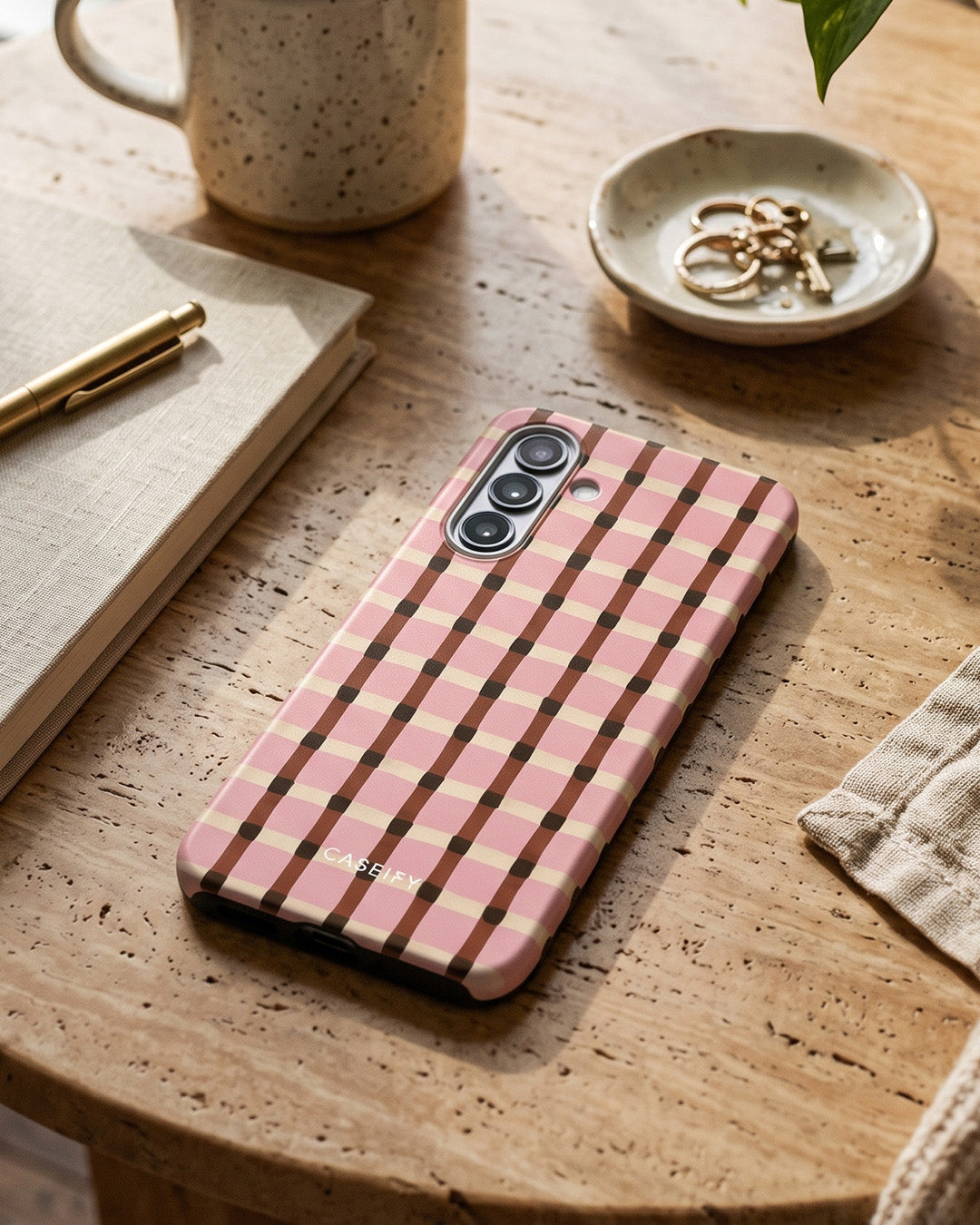 Galaxy A56 5G Pink Check Case