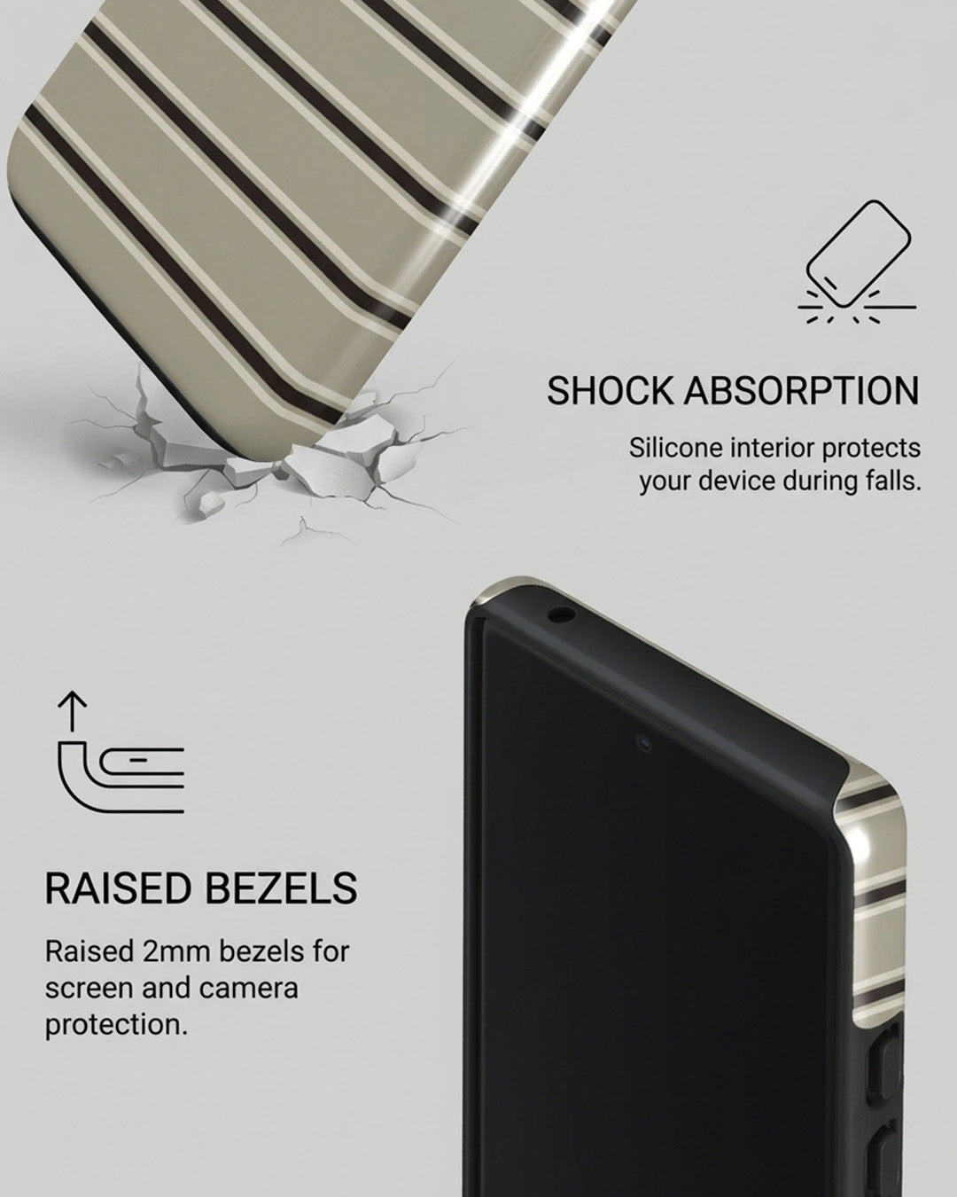 Beige Striped Pixel 6 Pro Case