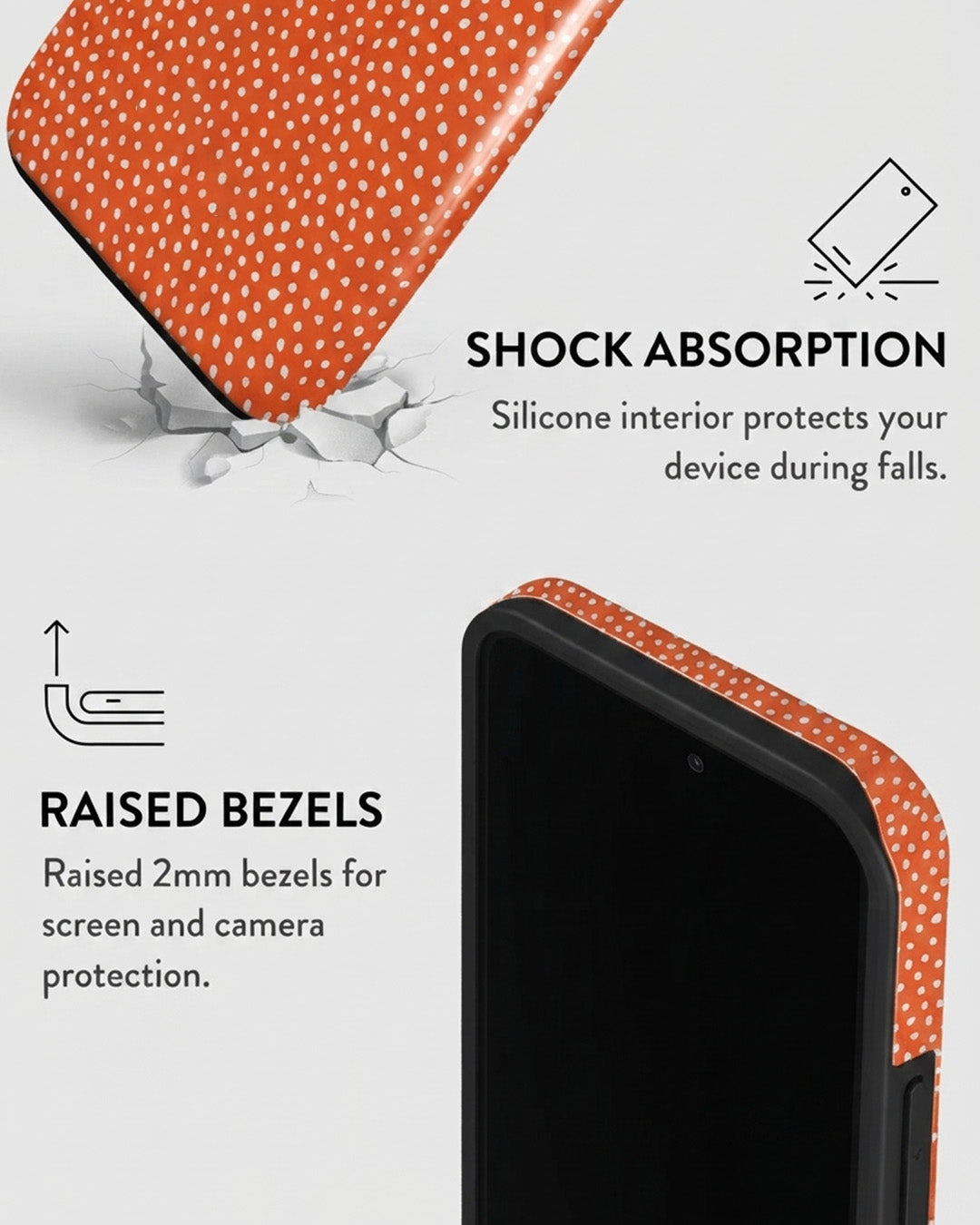 Orange Polka Dot iPhone 13 Pro Case